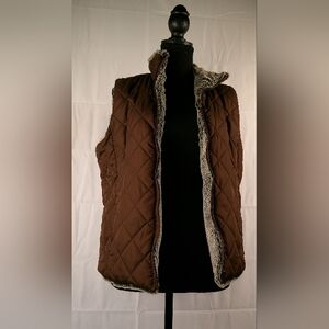 Brown Quilted Women's Vest